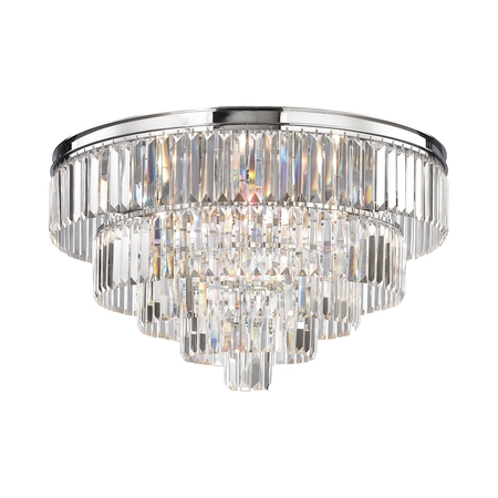 Elk Lighting Palacial 6-Light Chandelier in Polished Chrome with Clear Crystal 15216/6